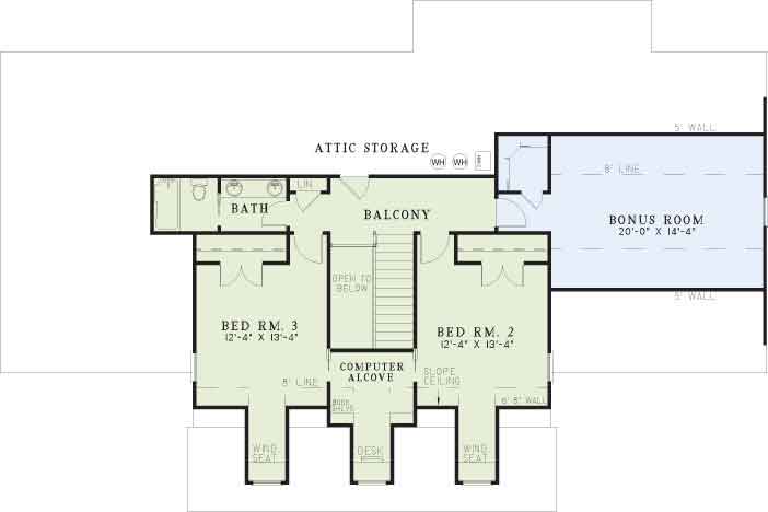 House Plan NDG 129-2 Upper Floor