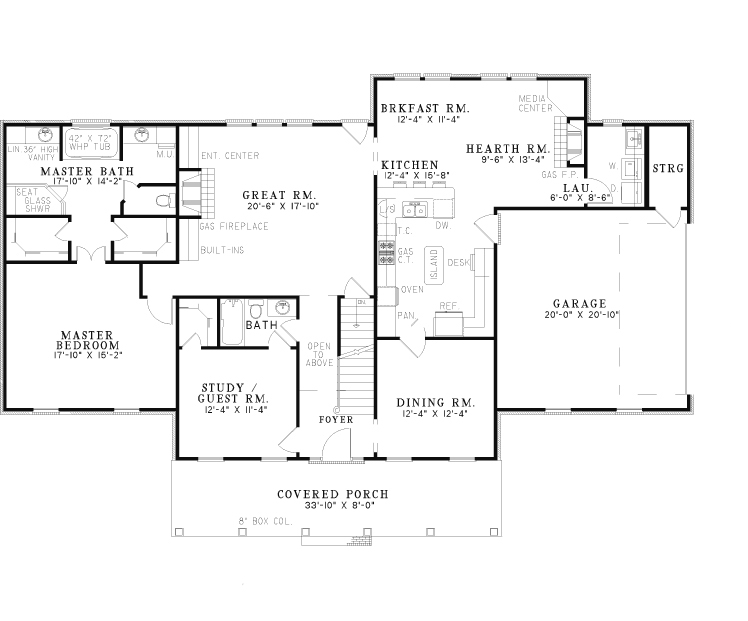 House Plan NDG 129-3 Main Floor