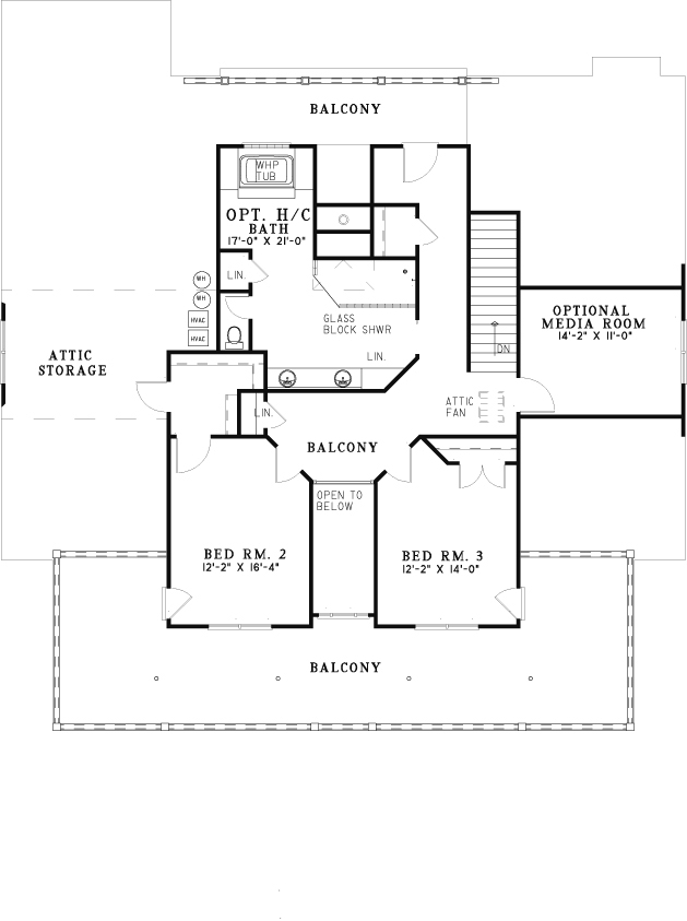 House Plan NDG 134 Upper Floor