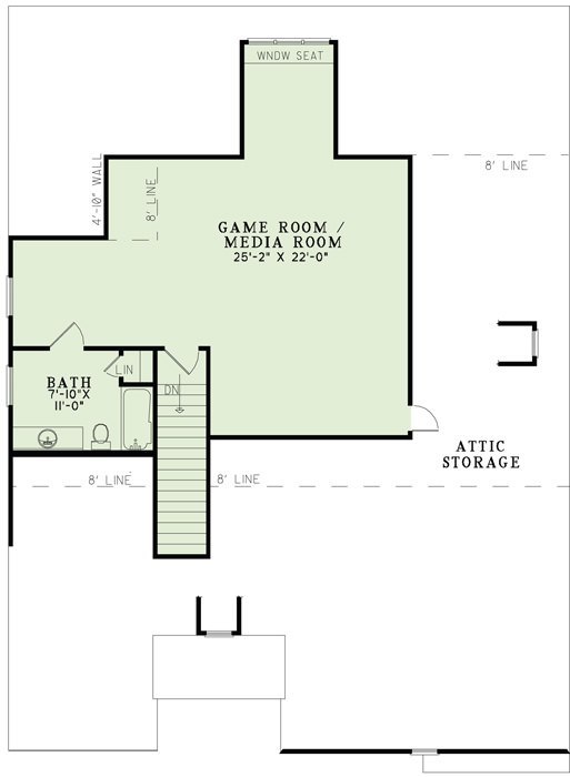 House Plan NDG 1356 Upper Floor