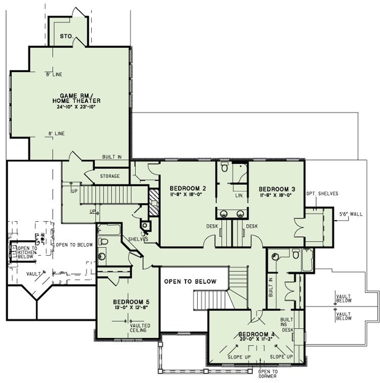 House Plan NDG 138 Upper Floor