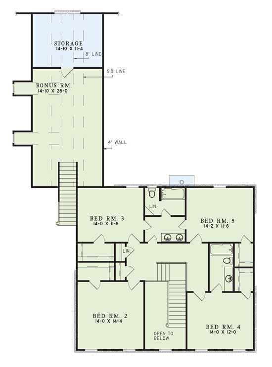 House Plan NDG 147 Upper Floor