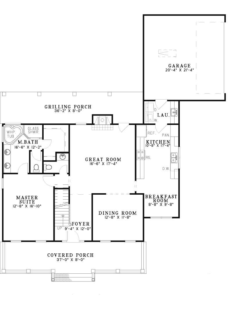 House Plan NDG 163 Main Floor