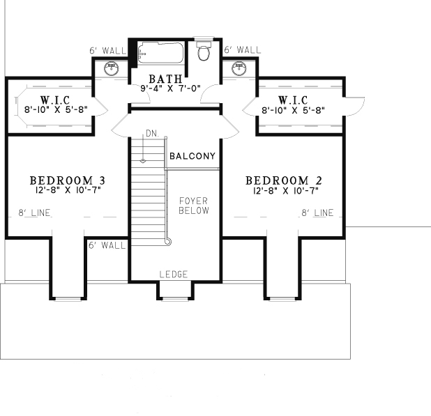 House Plan NDG 163 Upper Floor