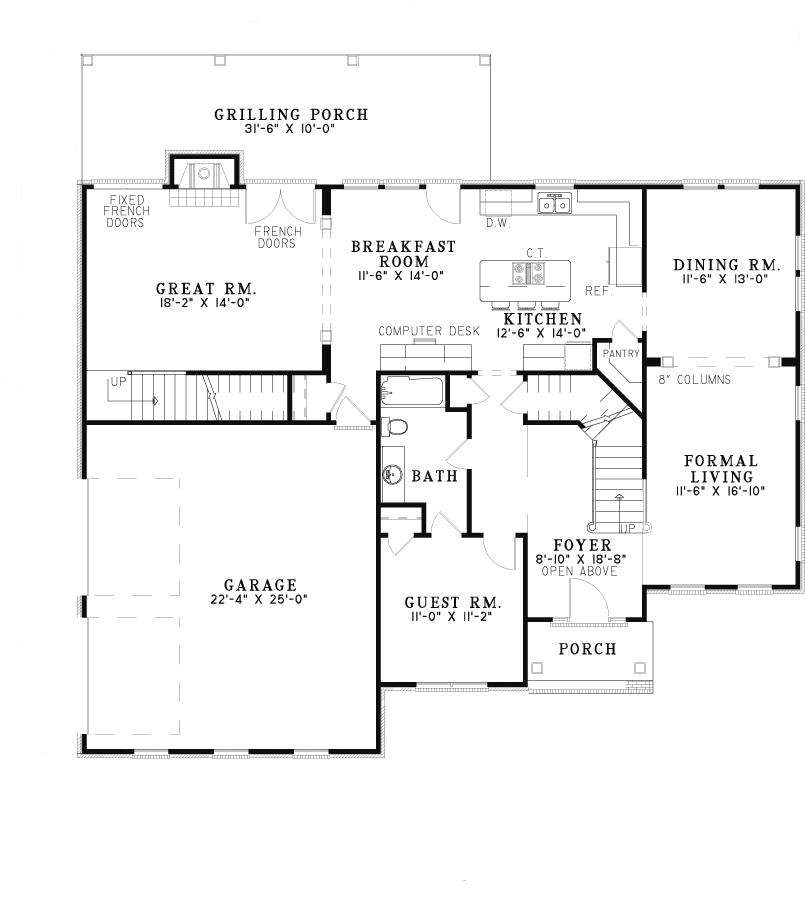 House Plan NDG 164 Main Floor