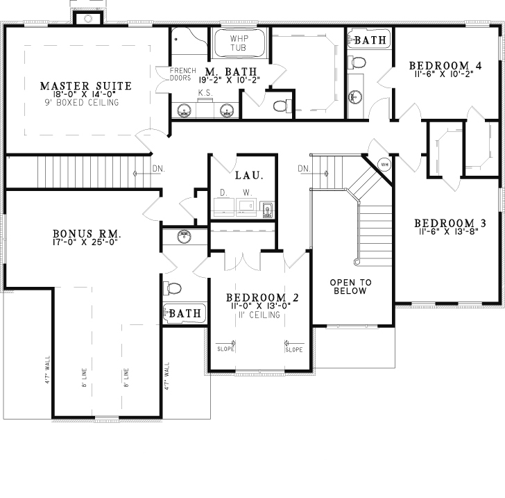 House Plan NDG 164 Upper Floor