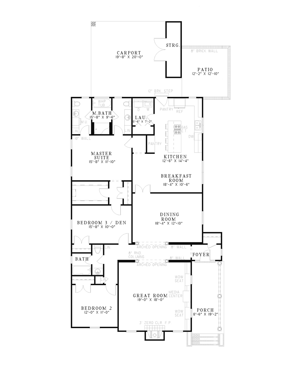 House Plan NDG 169 Main Floor