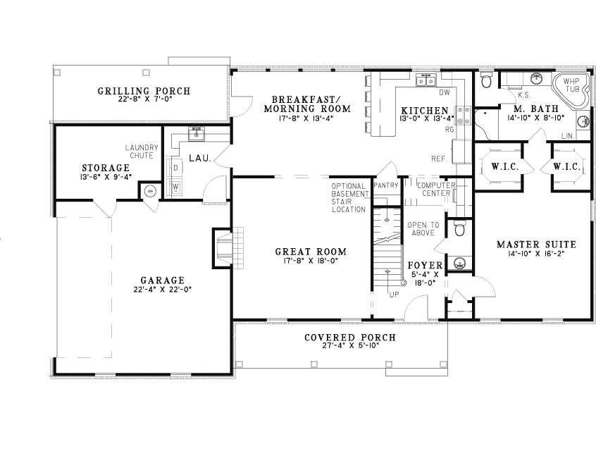 House Plan NDG 180 Main Floor