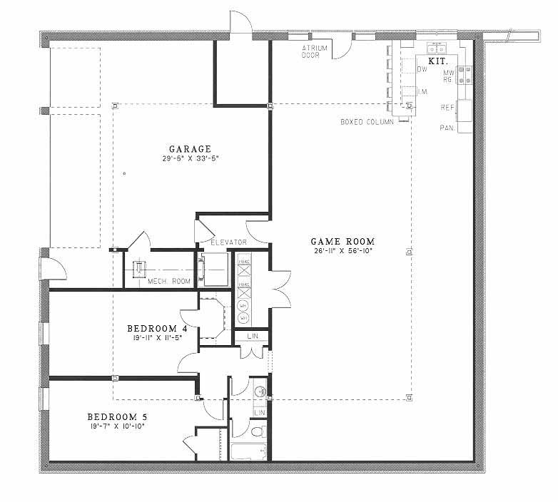 House Plan NDG 342 Basement