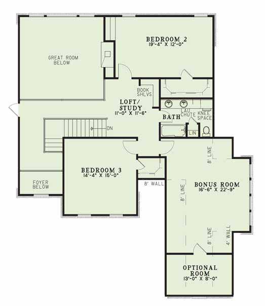 House Plan NDG 362 Upper Floor