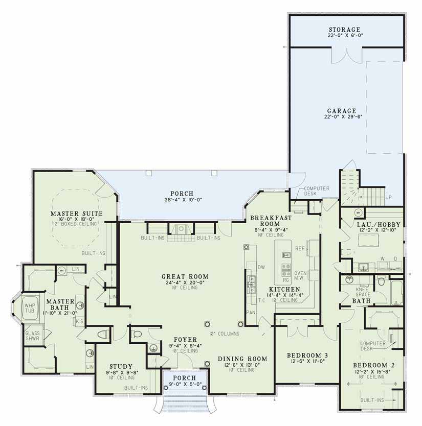 House Plan NDG 372B Main Floor