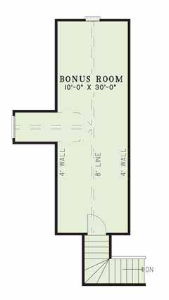 House Plan NDG 372B Bonus Room