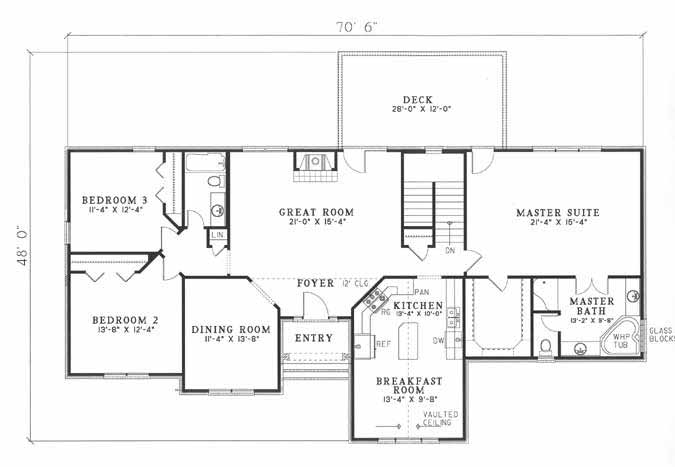 House Plan NDG 388B Main Floor