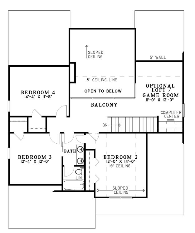 House Plan NDG 604 Upper Floor