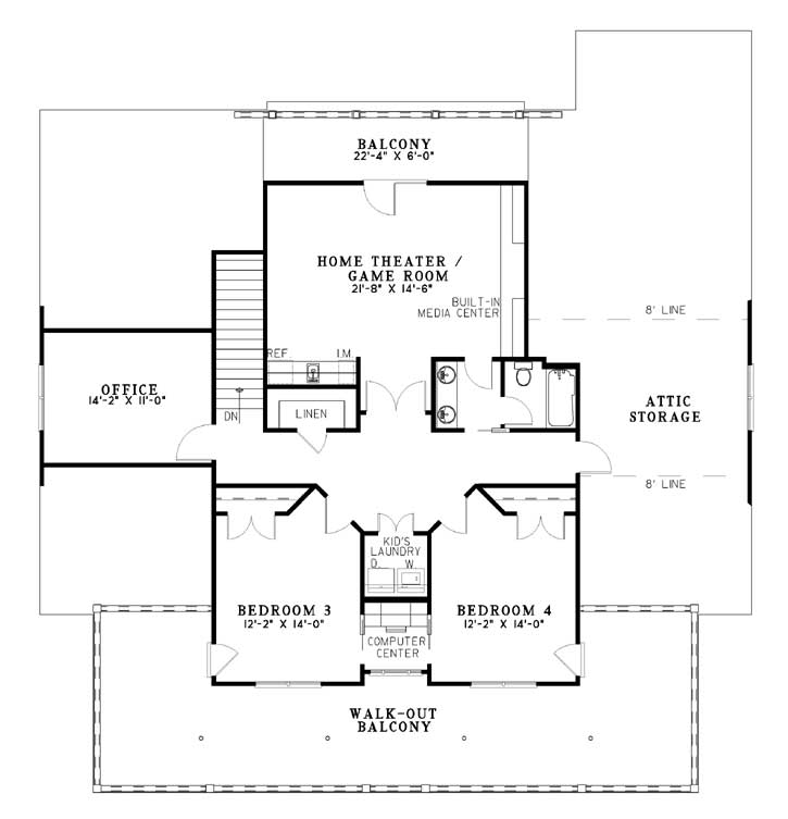 House Plan NDG 667 Upper Floor