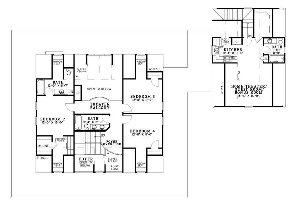 House Plan NDG 727 Upper Floor