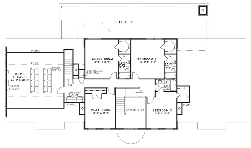 House Plan NDG 916 Upper Floor
