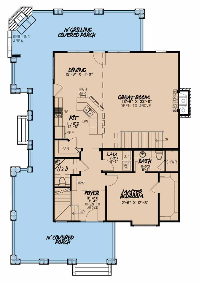 House Plan MEN 5010 Main Floor