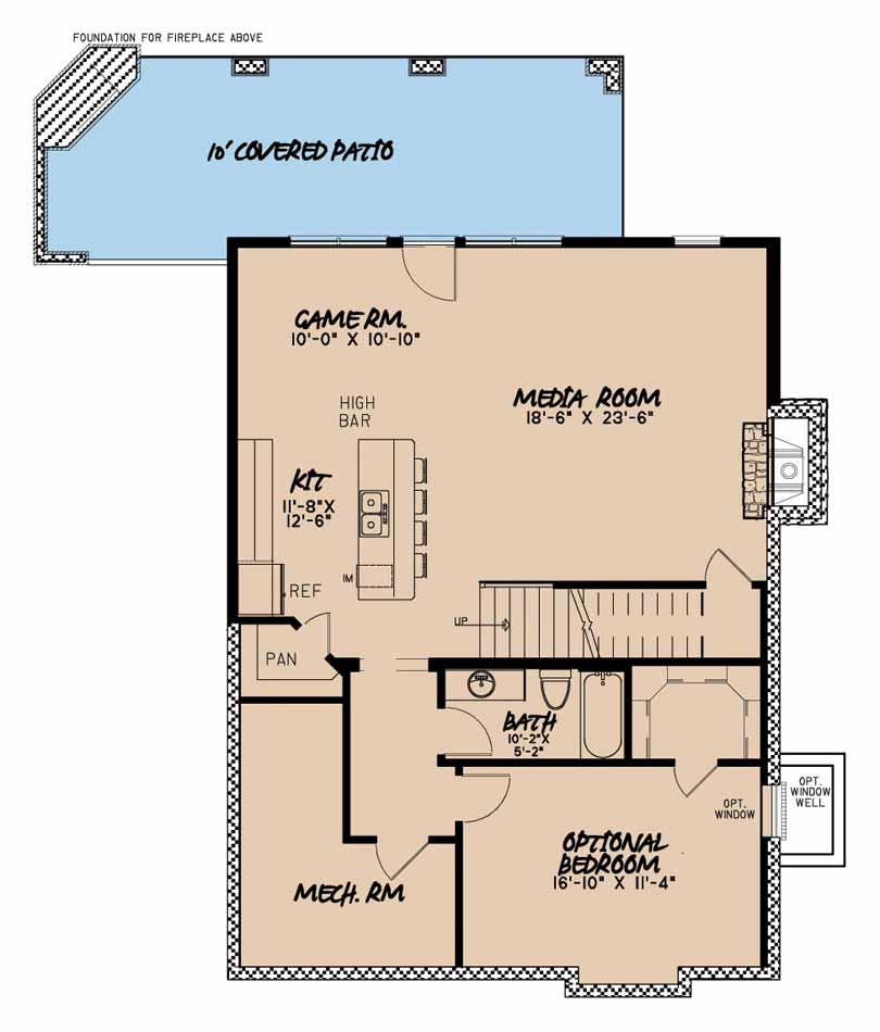 House Plan MEN 5010 Basement