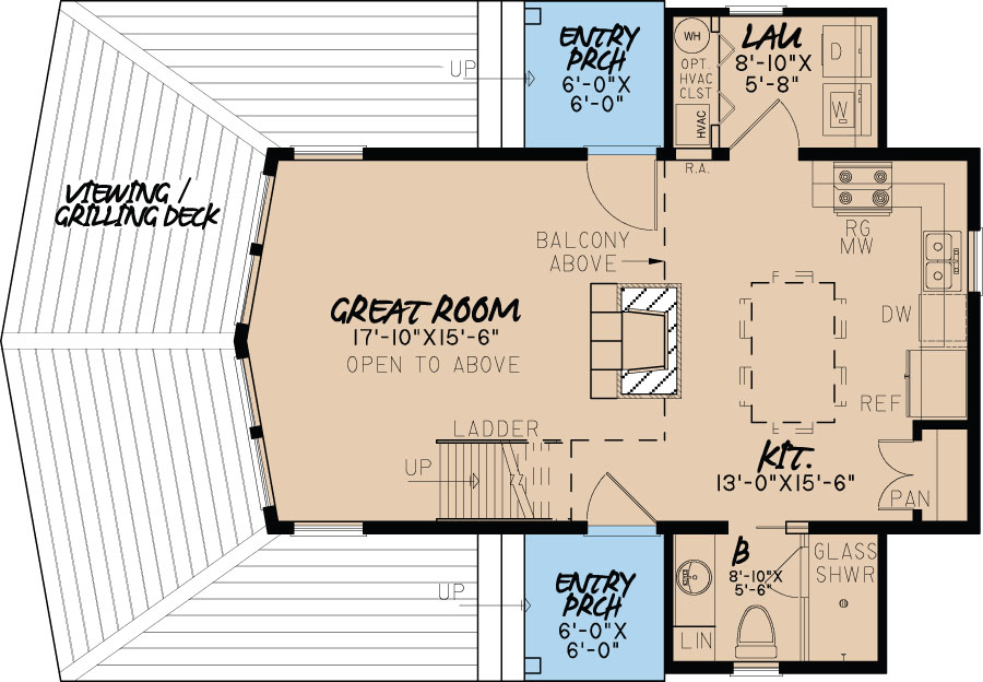 House Plan MEN 5004 Main Floor
