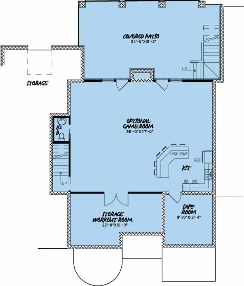 House Plan MEN 5001 Basement