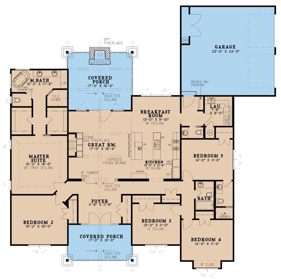 House Plan MEN 5031 Main Floor