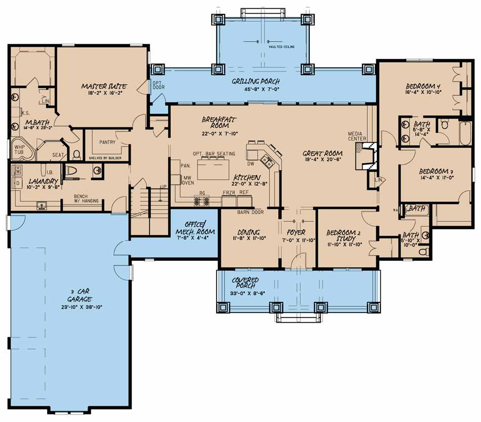 House Plan MEN 5030 Main Floor