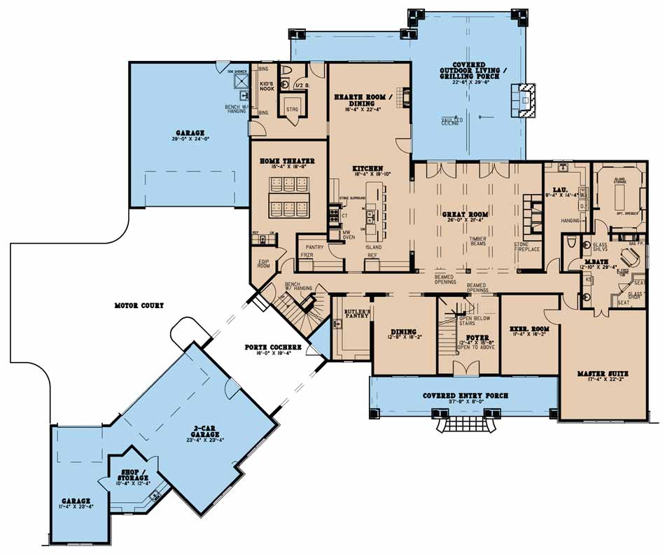 House Plan MEN 5055 Main Floor
