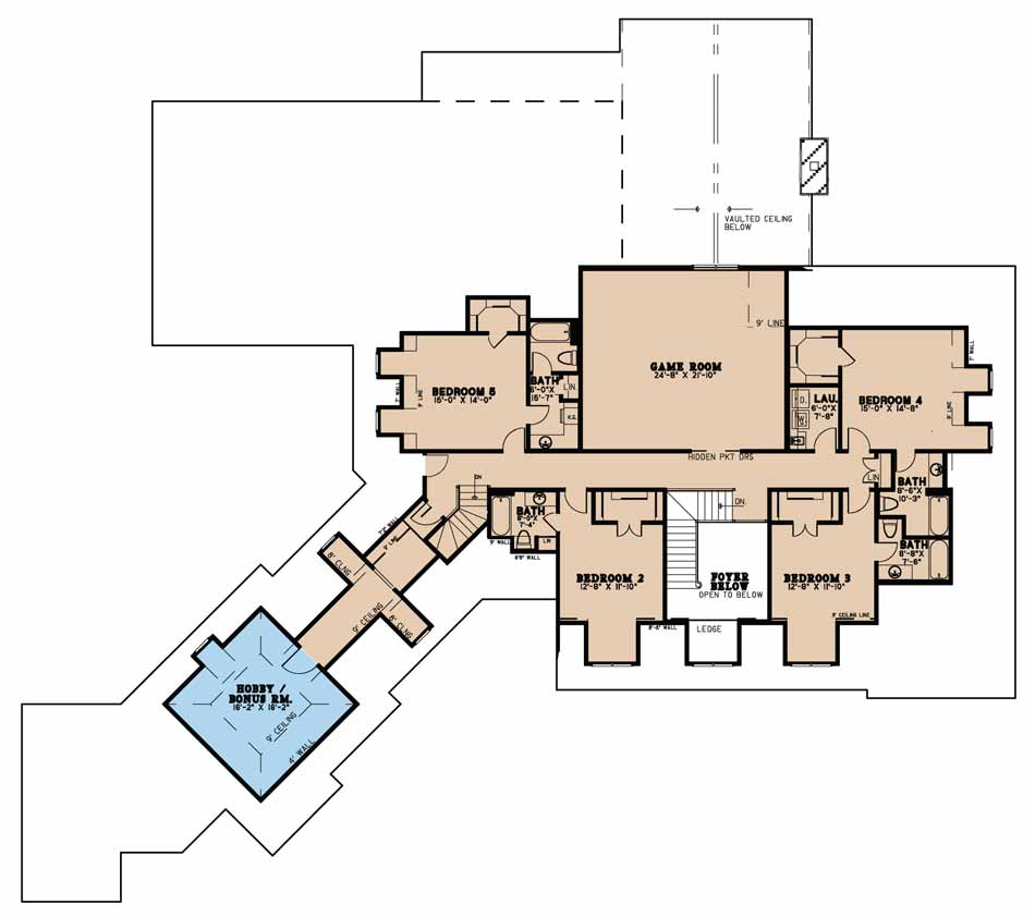 House Plan MEN 5055 Upper Floor