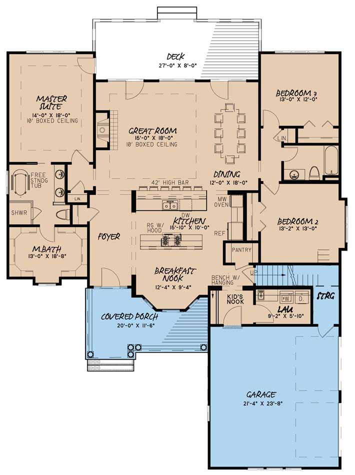 House Plan MEN 5069 Main Floor