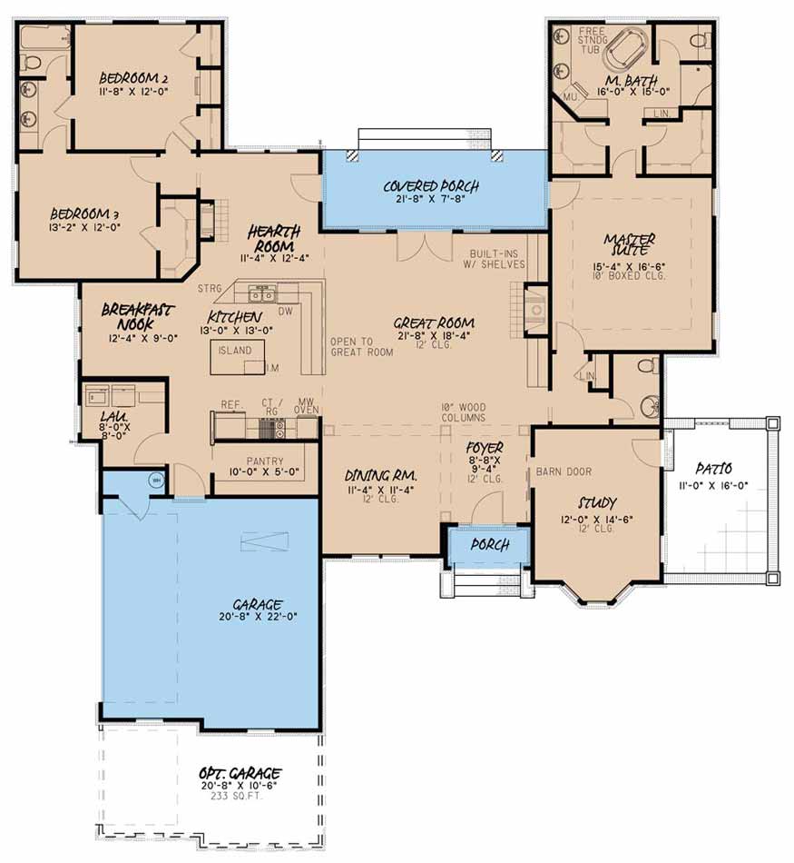 House Plan MEN 5070 Main Floor