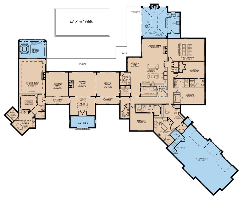 House Plan MEN 5096 Main Floor