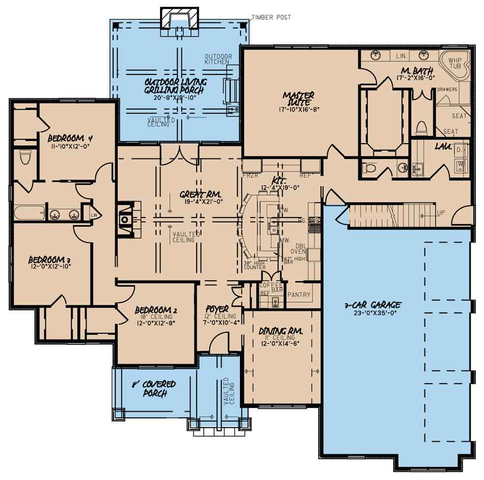 House Plan MEN 5052 Main Floor