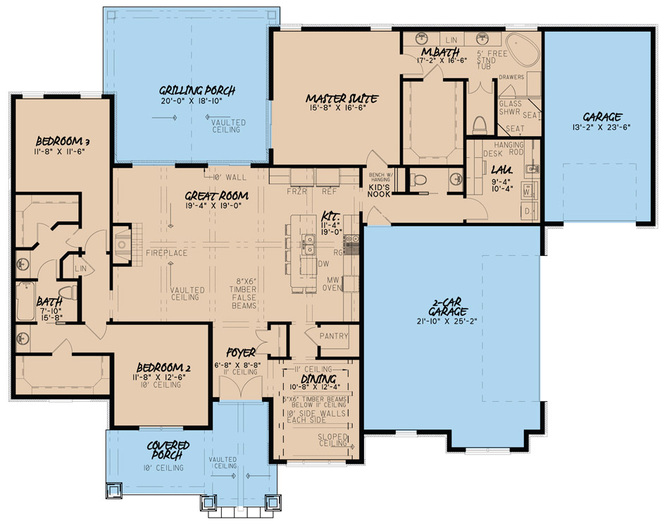 House Plan MEN 5091 Main Floor