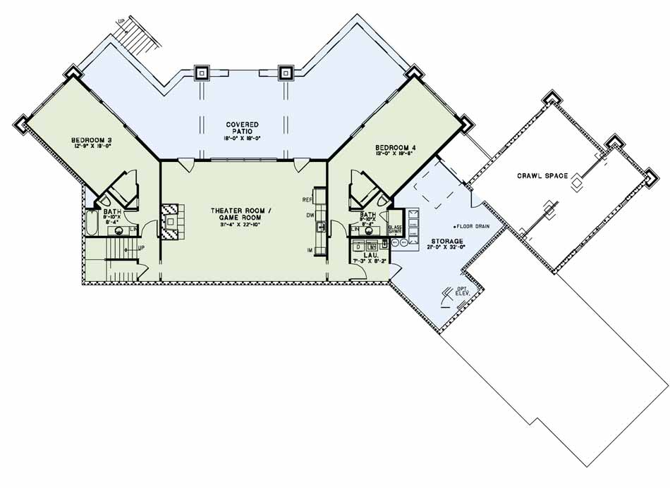 House Plan NDG 1383 Basement