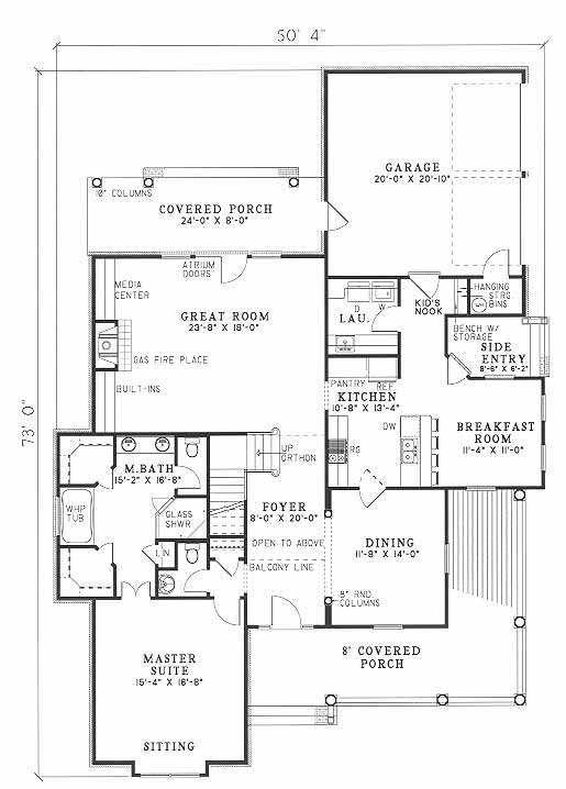 House Plan NDG 356 Main Floor