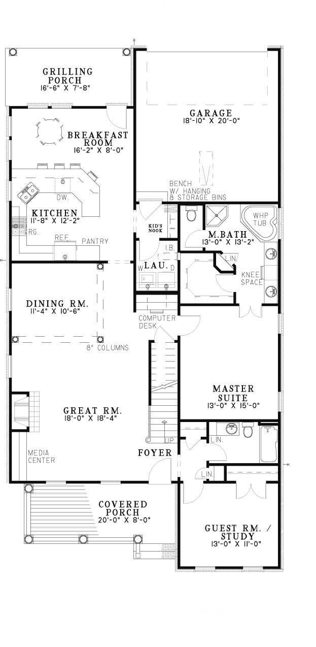 House Plan NDG 308 Main Floor