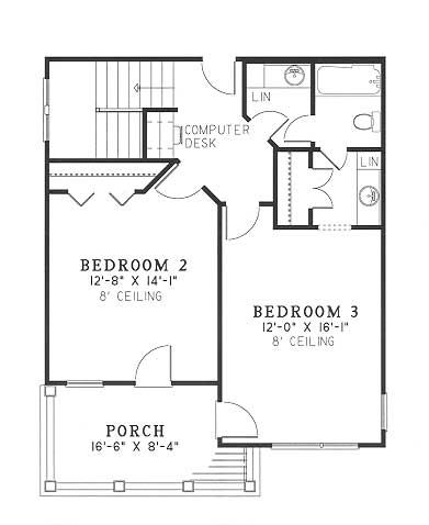 House Plan NDG 316 Upper Floor