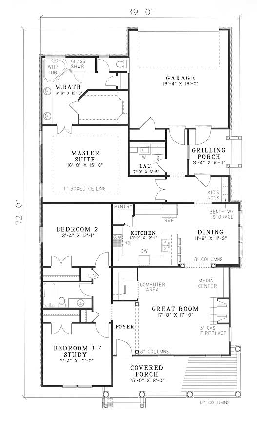 House Plan NDG 317 Main Floor