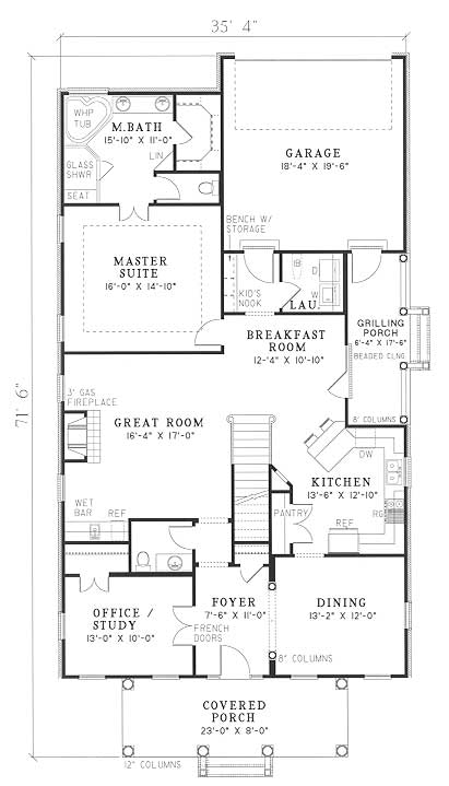 House Plan NDG 318 Main Floor