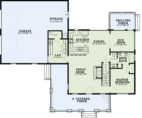 House Plan NDG 1633 Main Floor