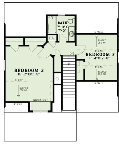 House Plan NDG 1633 Upper Floor