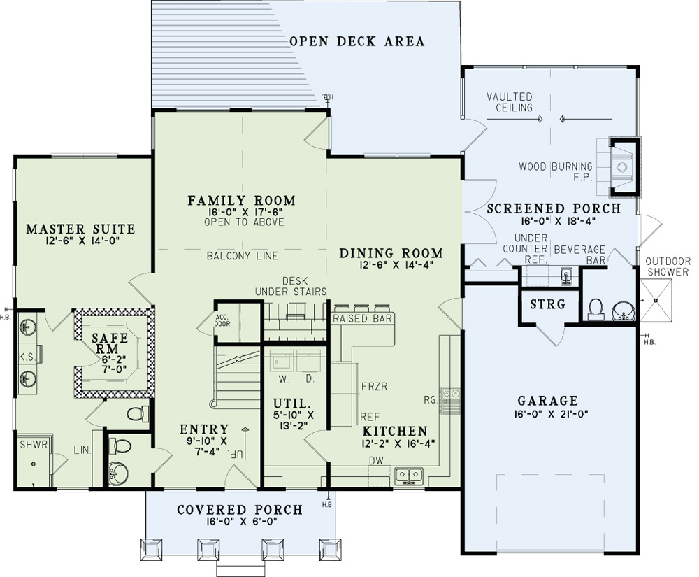 House Plan NDG 1460 Main Floor