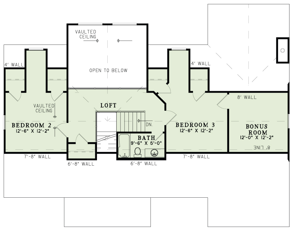 House Plan NDG 1460 Upper Floor