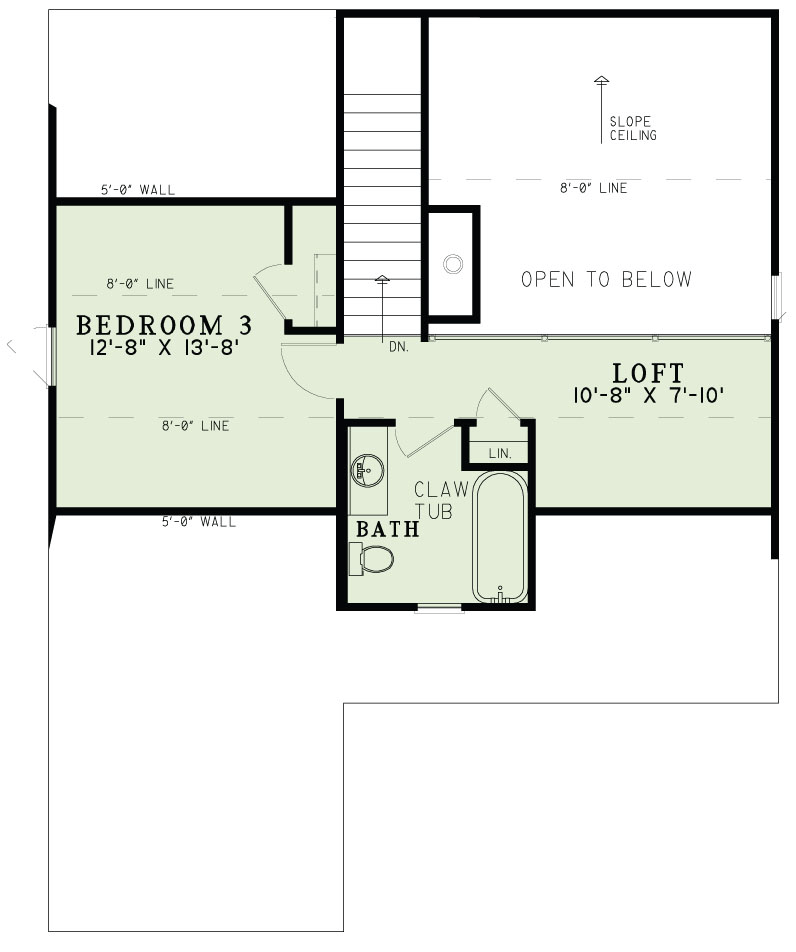 House Plan NDG 1477 Upper Floor