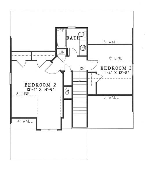 House Plan NDG 414 Upper Floor