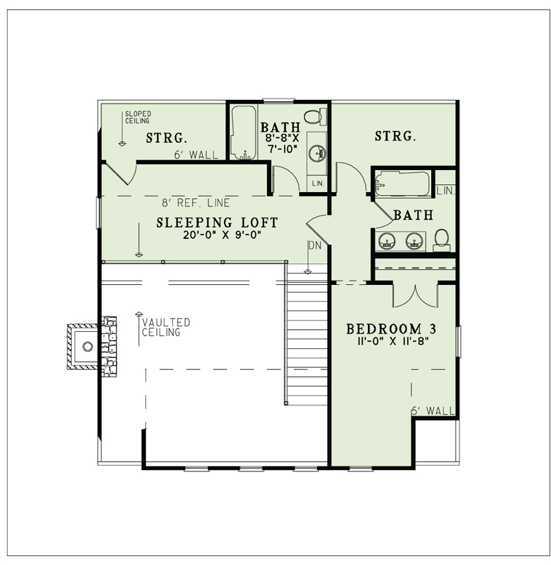 House Plan NDG 1384 Upper Floor