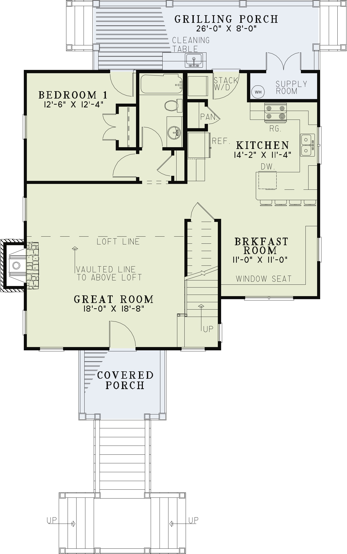 House Plan NDG 1224 Main Floor Plan