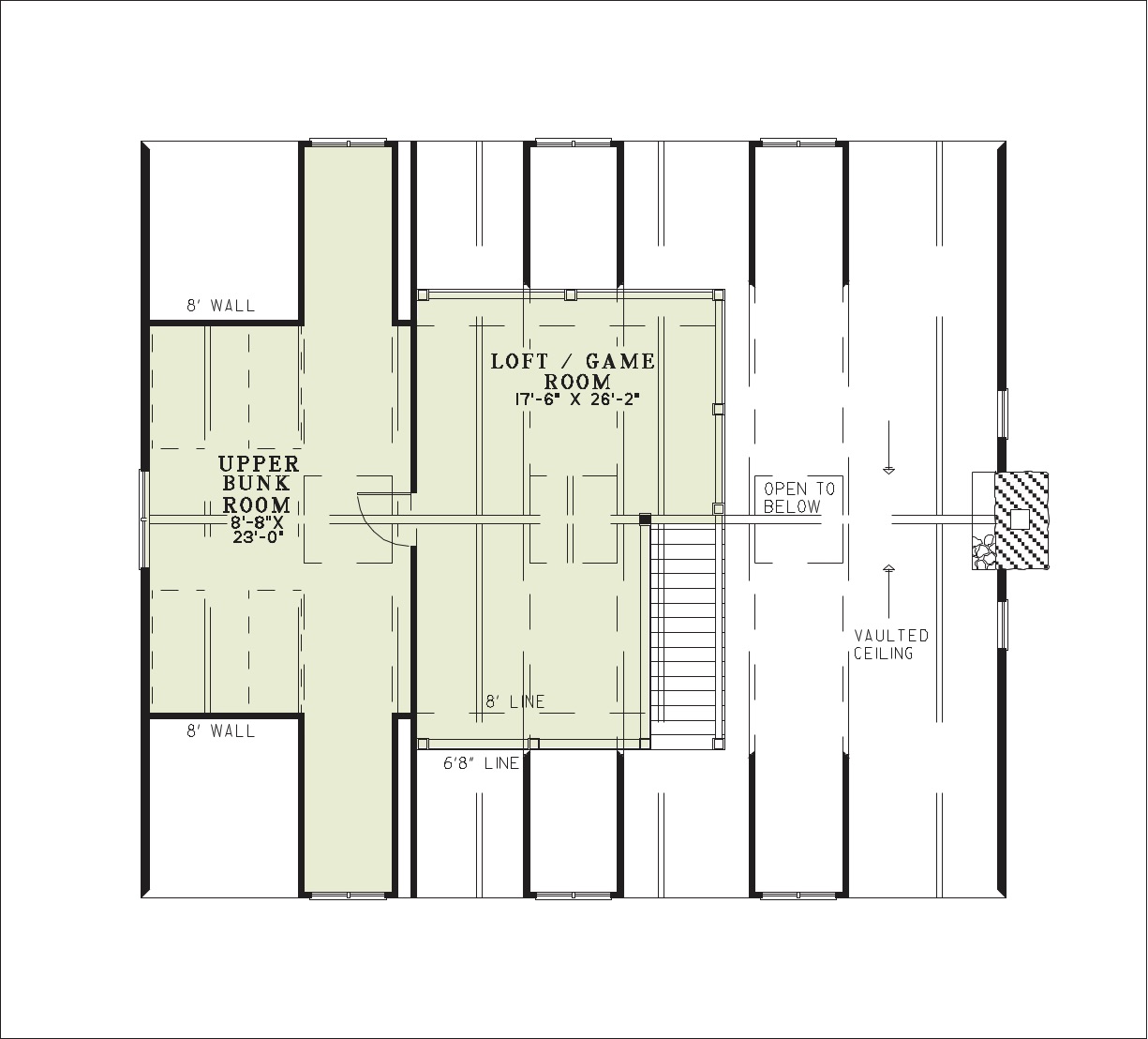 House Plan NDG 1130 Upper Floor