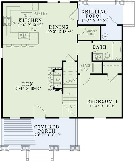 House Plan NDG 1324 Main Floor